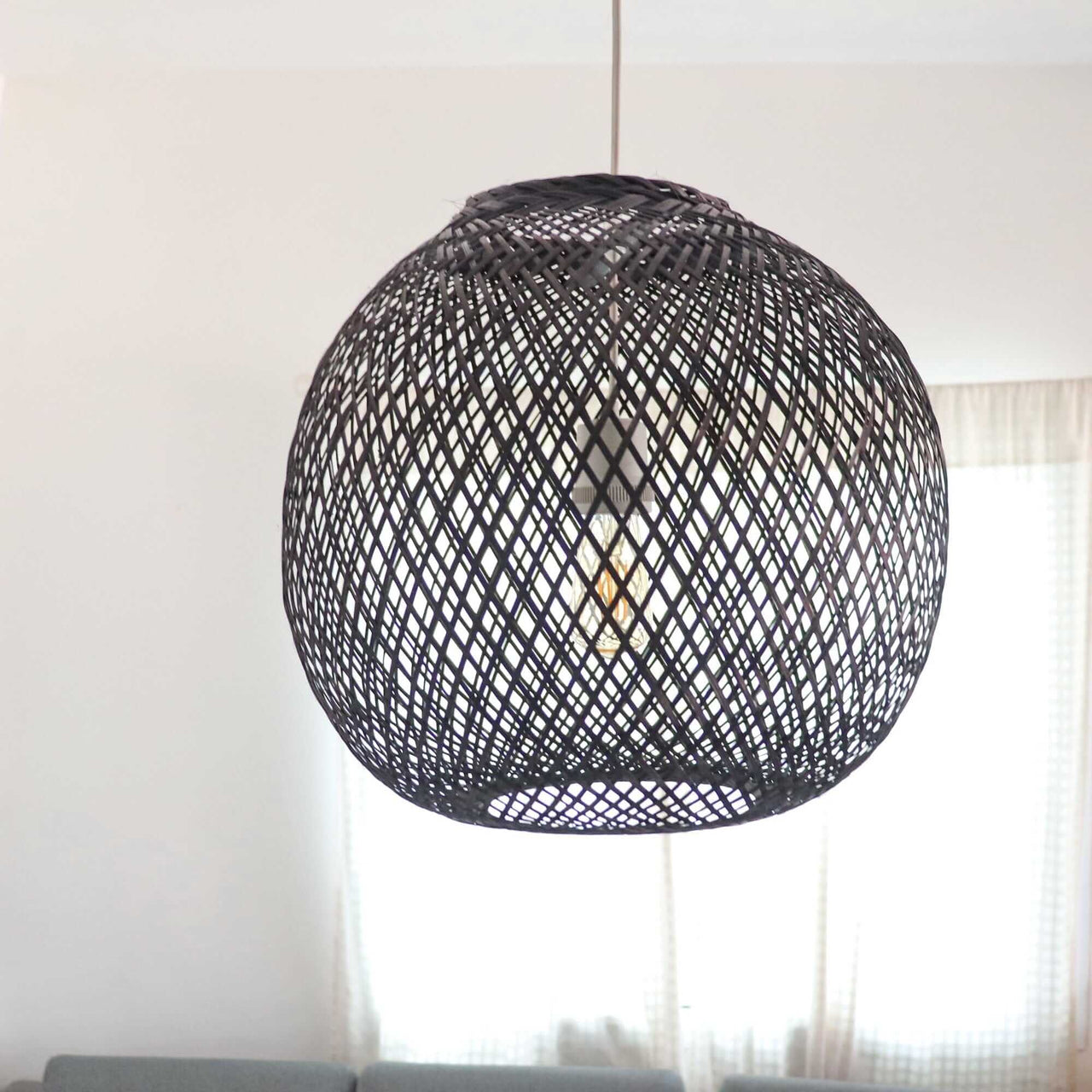 JUNDARA - Black Bamboo Pendant Light