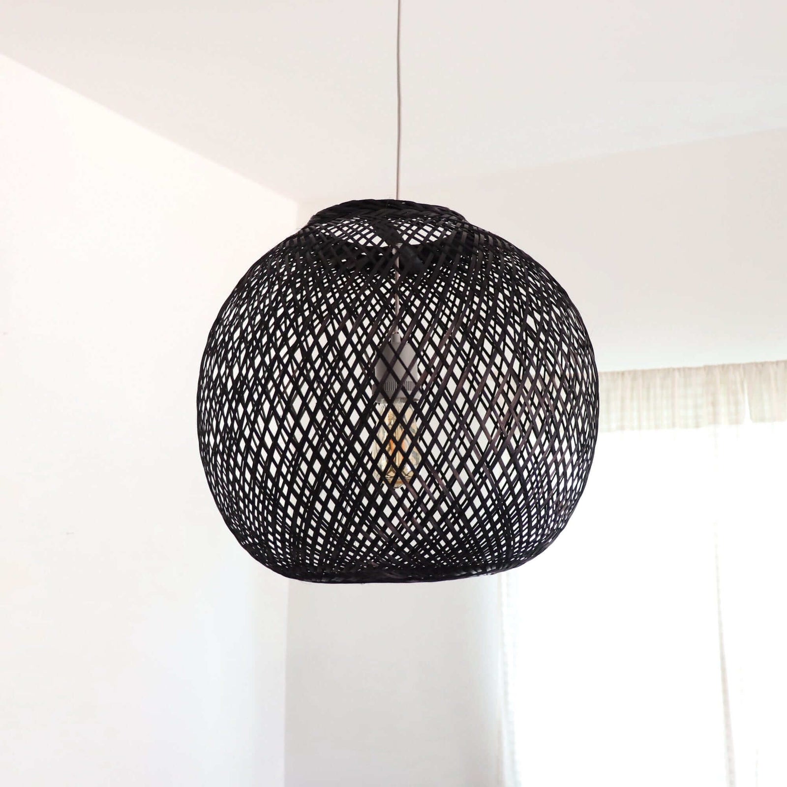 JUNDARA - Black Bamboo Pendant Light