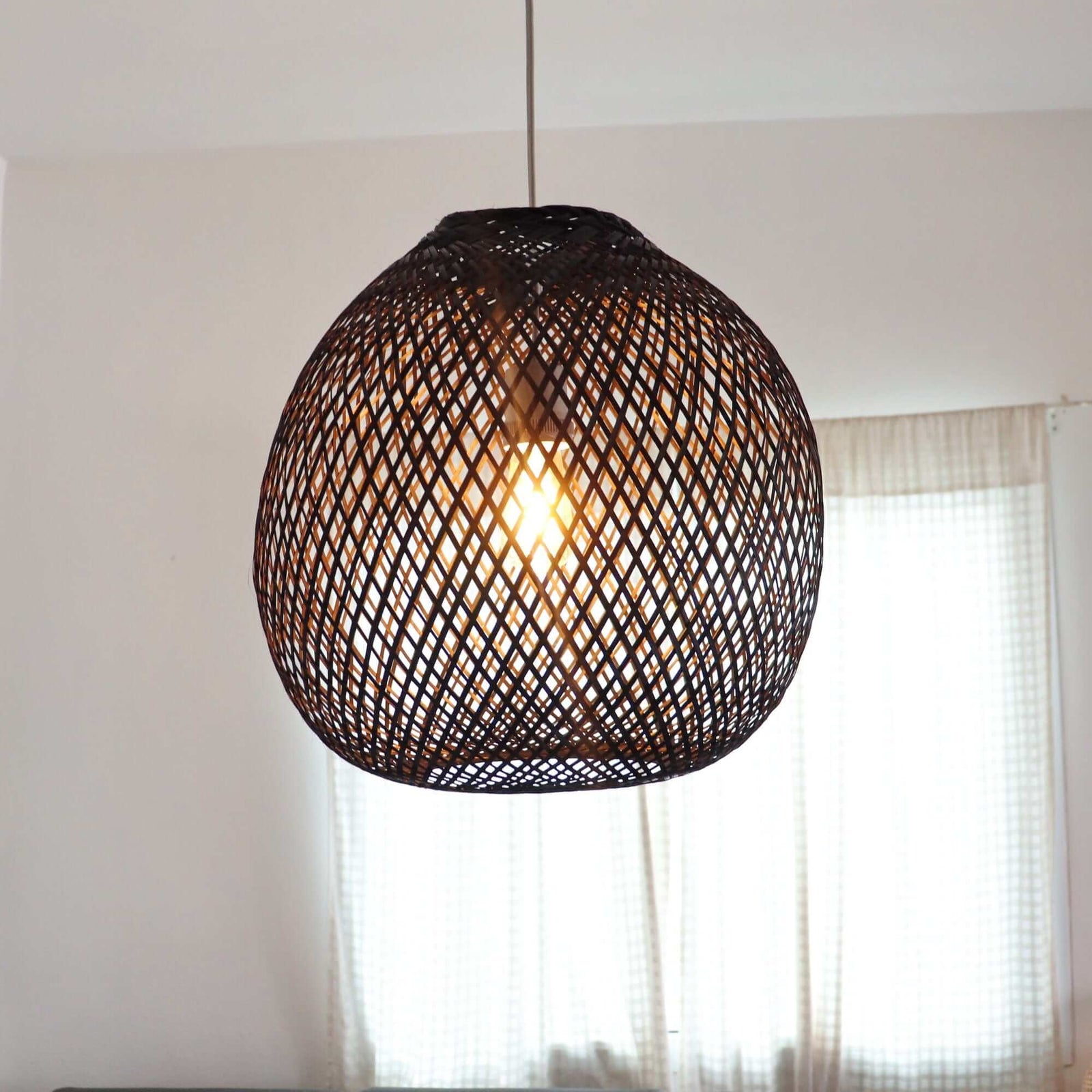 JUNDARA - Black Bamboo Pendant Light