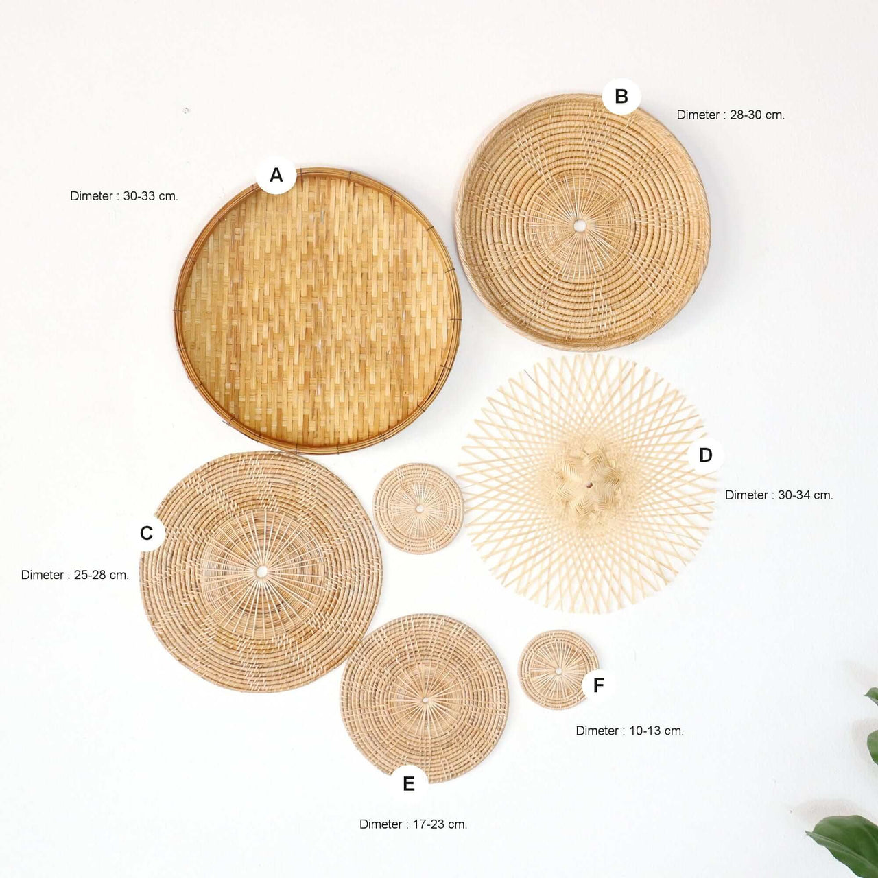 NOR RA MON - Wall Hanging Decor Set of 7