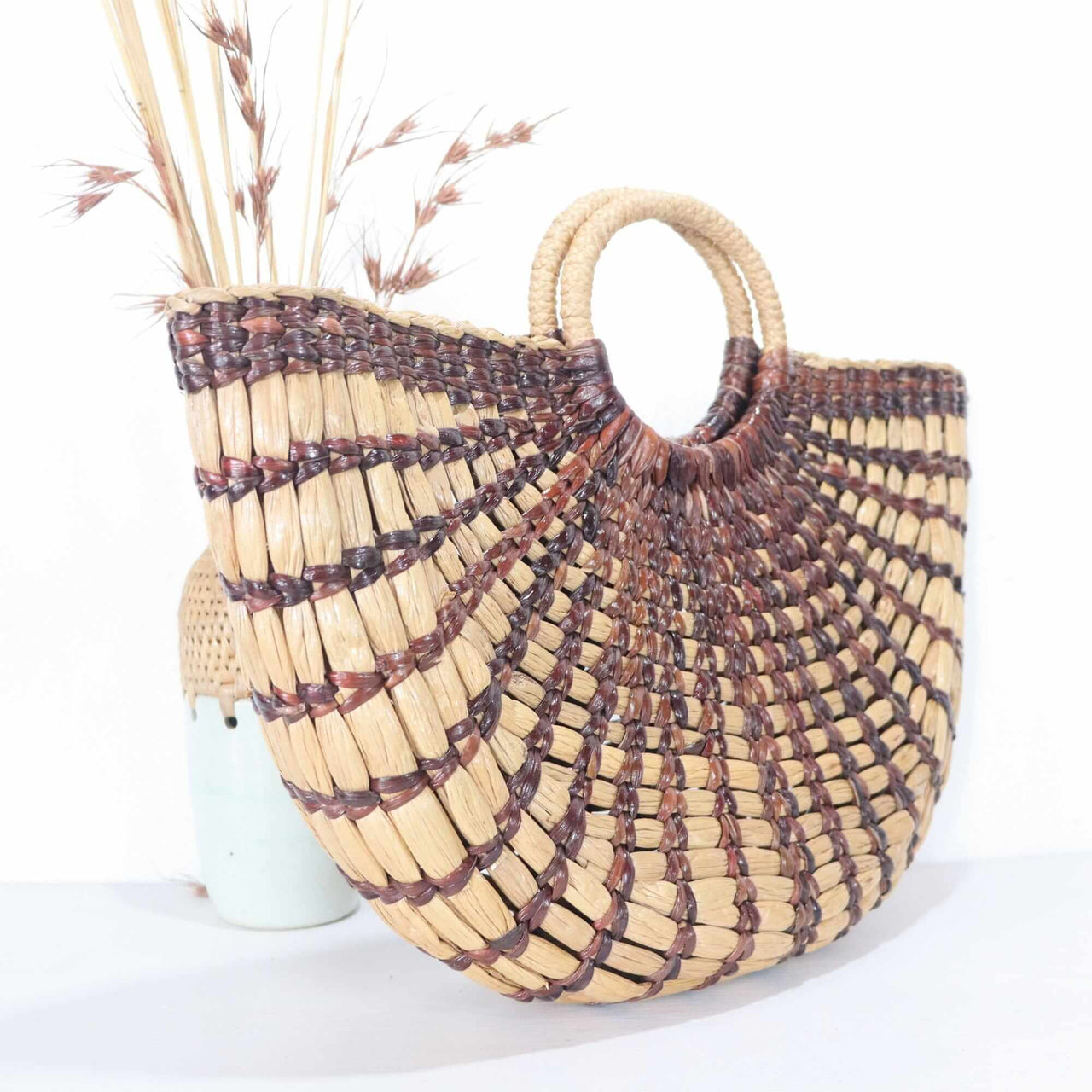 NUTTANICHA - Top Handle Straw Bag