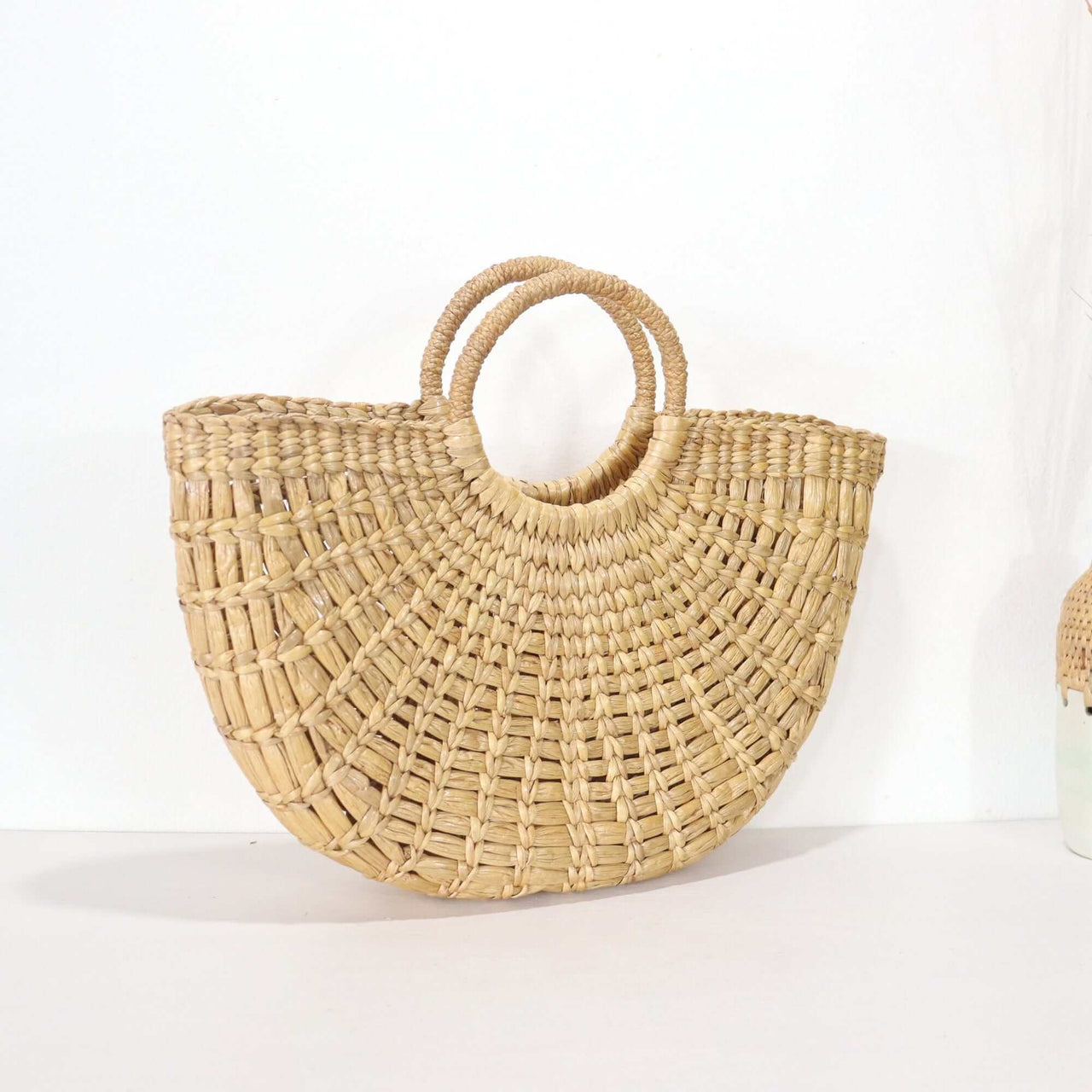 NUTTAPRON - Top Handle Straw Bag