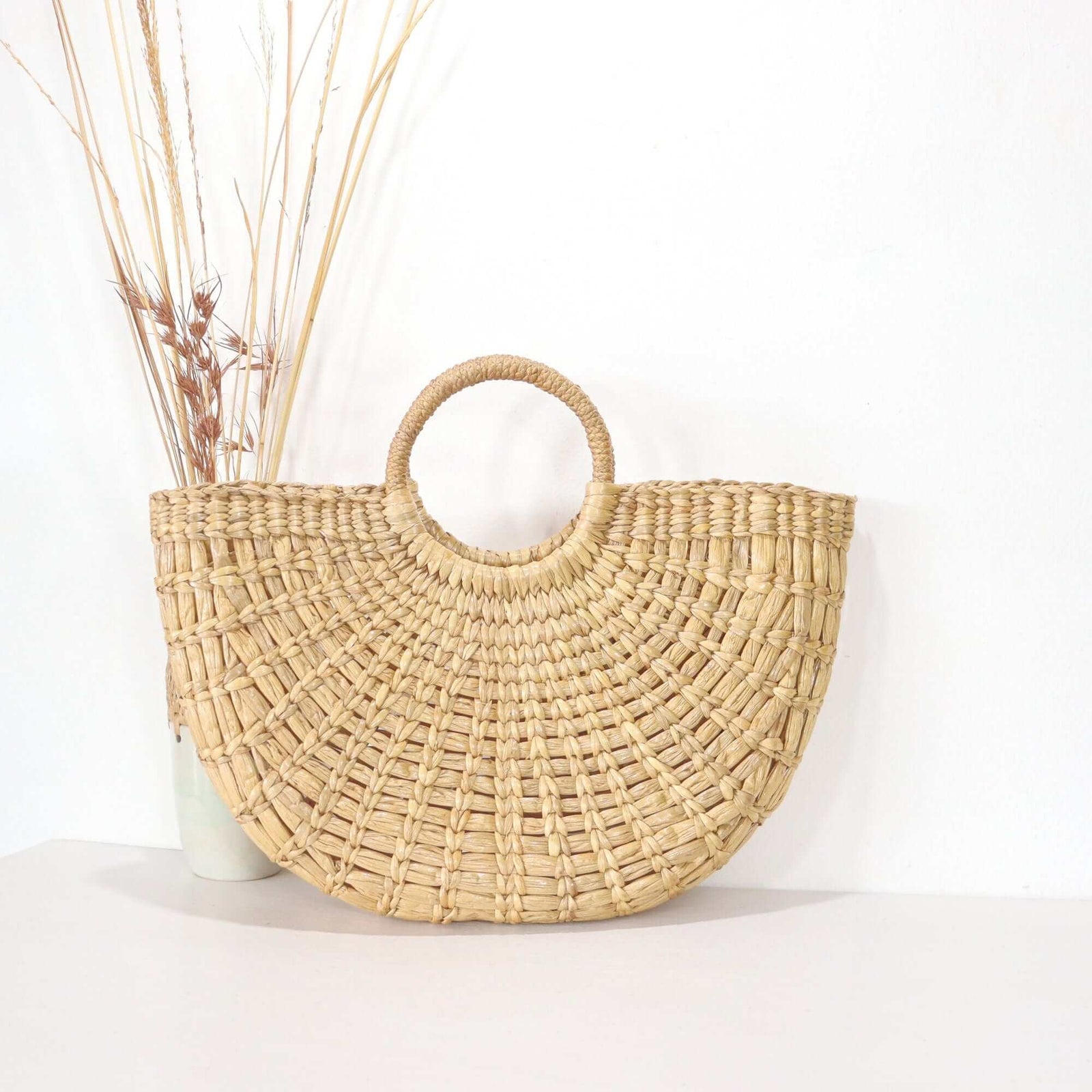 NUTTAPRON - Top Handle Straw Bag