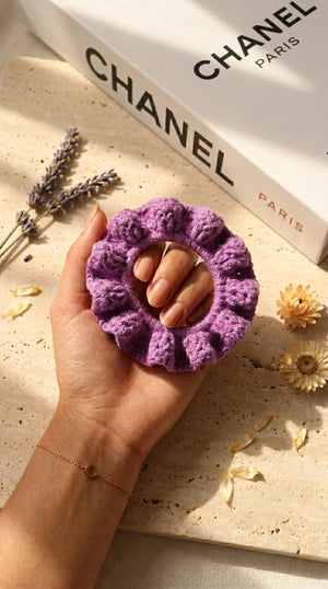 Purple Tones - Hand Crochet Scrunchies