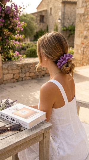 Purple Tones - Hand Crochet Scrunchies