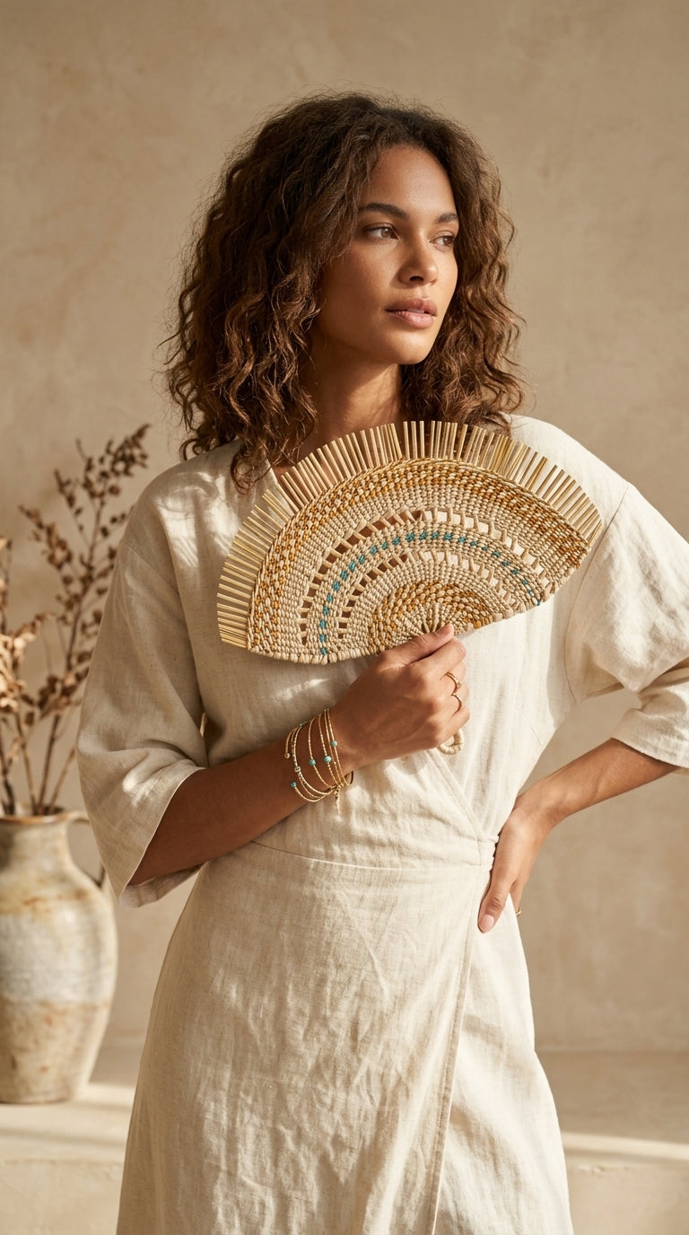 LA LA VAN – Handwoven Fan (Wall Hanging & Hand Fan)