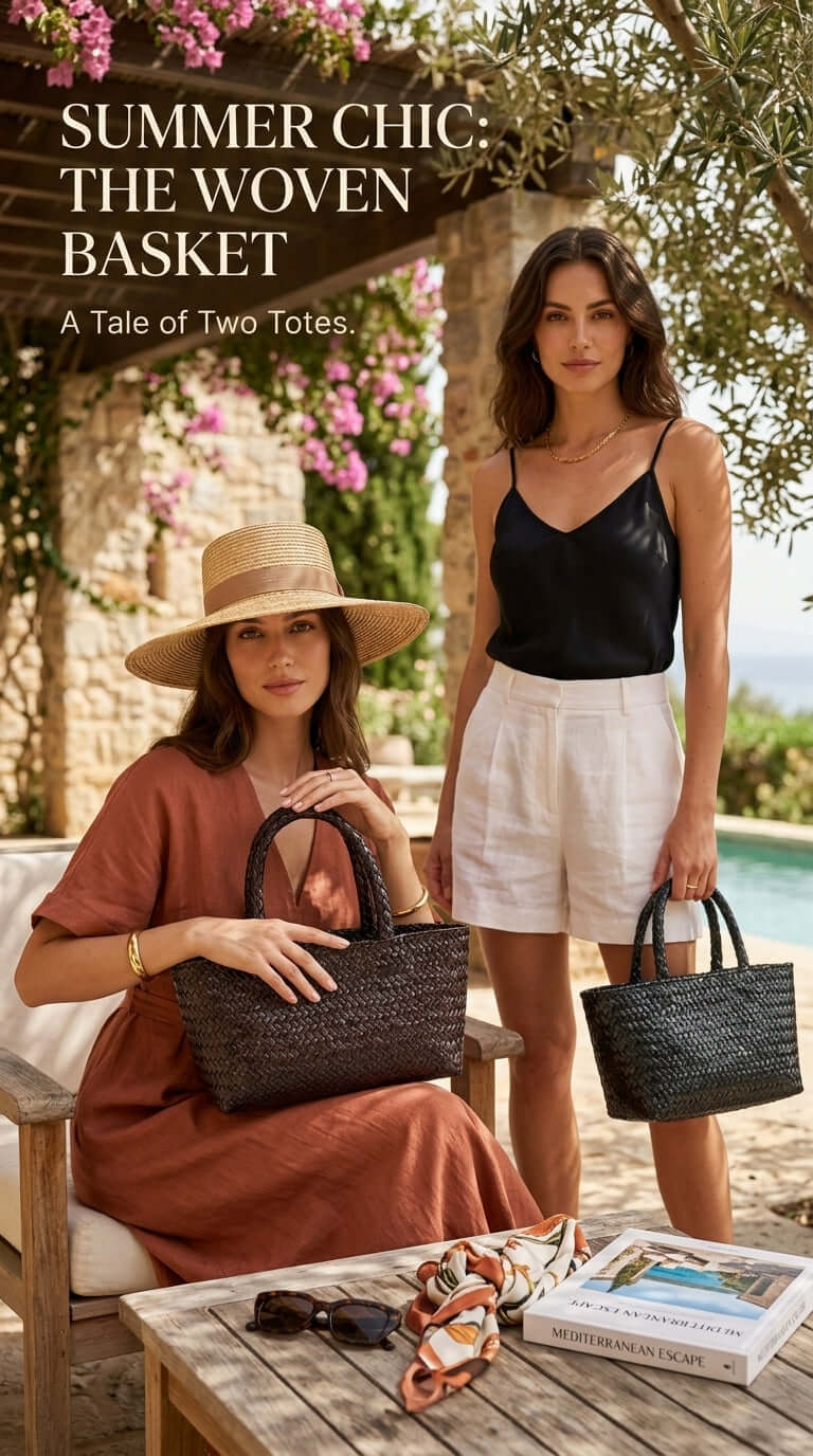 LINLADA handwoven straw handbag with natural woven texture, by Thai artisans