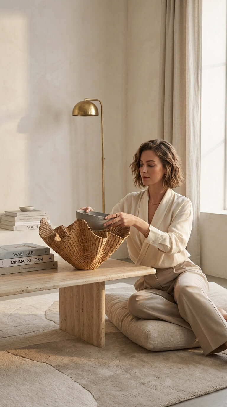 JI RA JED - Natural color Basket and Tray