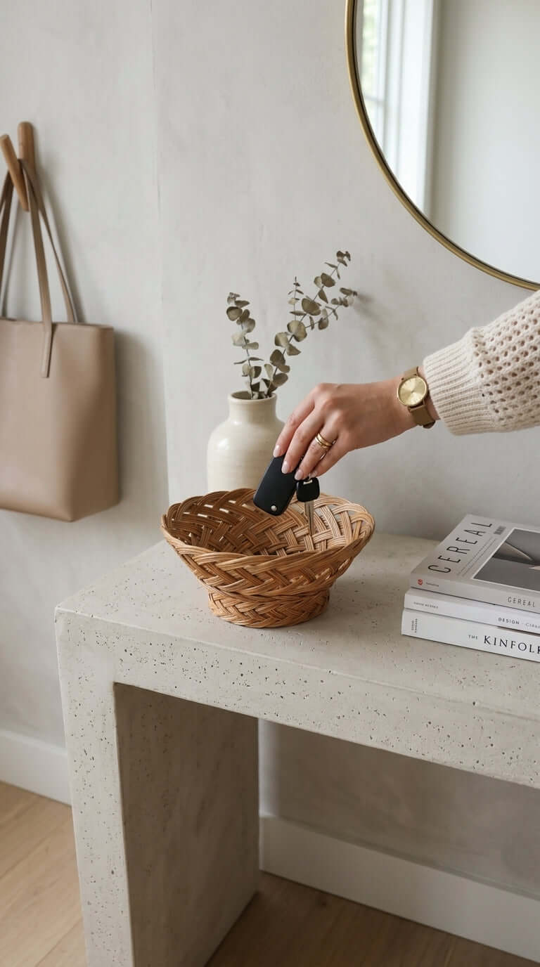 RU JI RA DA Nypa Stem Hand Wicker Basket