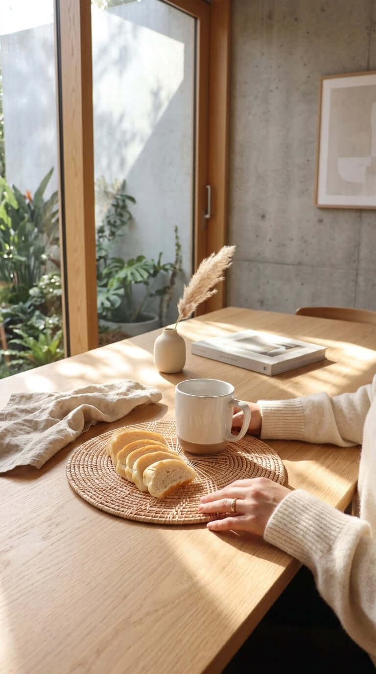 DOL LA VA - Set de table et assiette en rotin