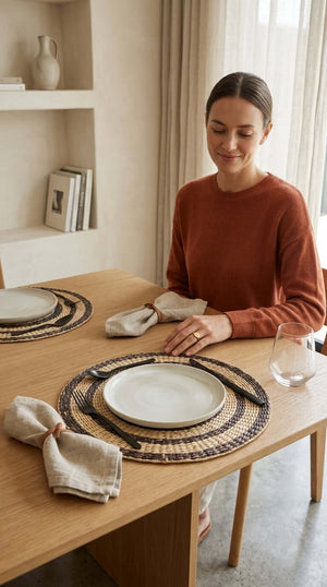 MON CHI TA - Boho Placemats (Banana leaf sheath)
