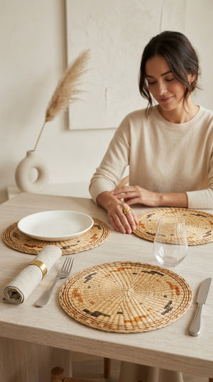 KA RAN - Water Hyacinth Boho Placemats