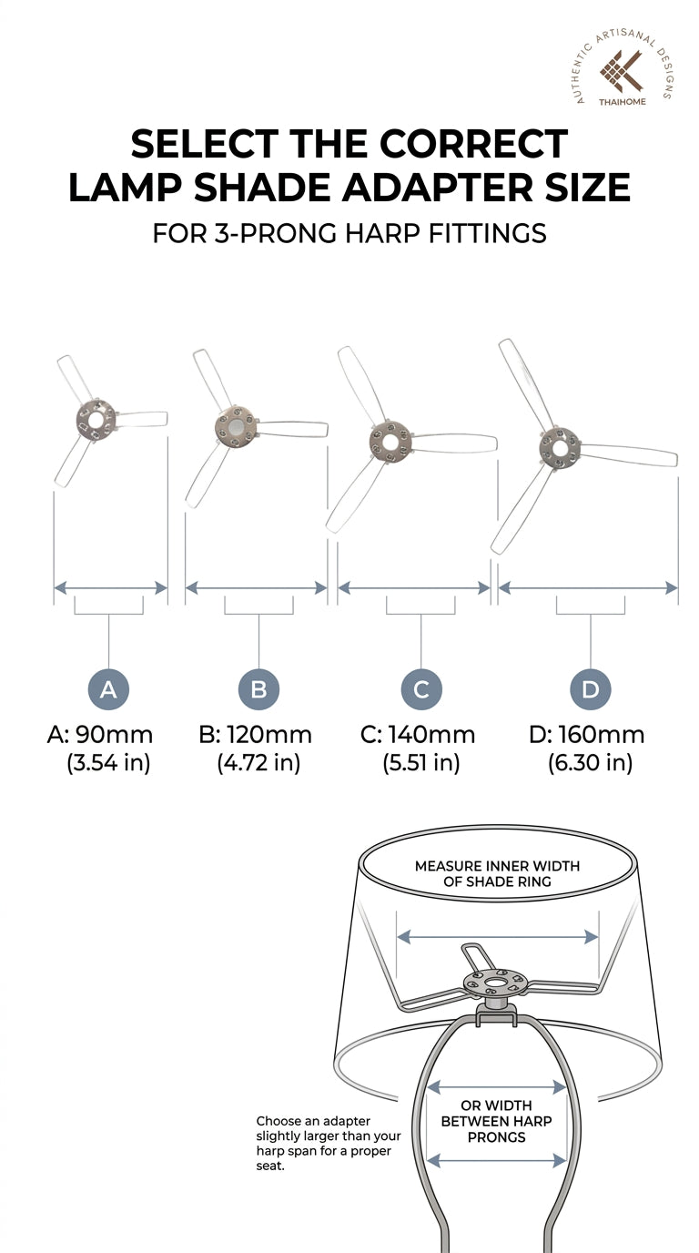 Metal Lampshade Bracket with Cord Grip | Pendant Light Shade Holder