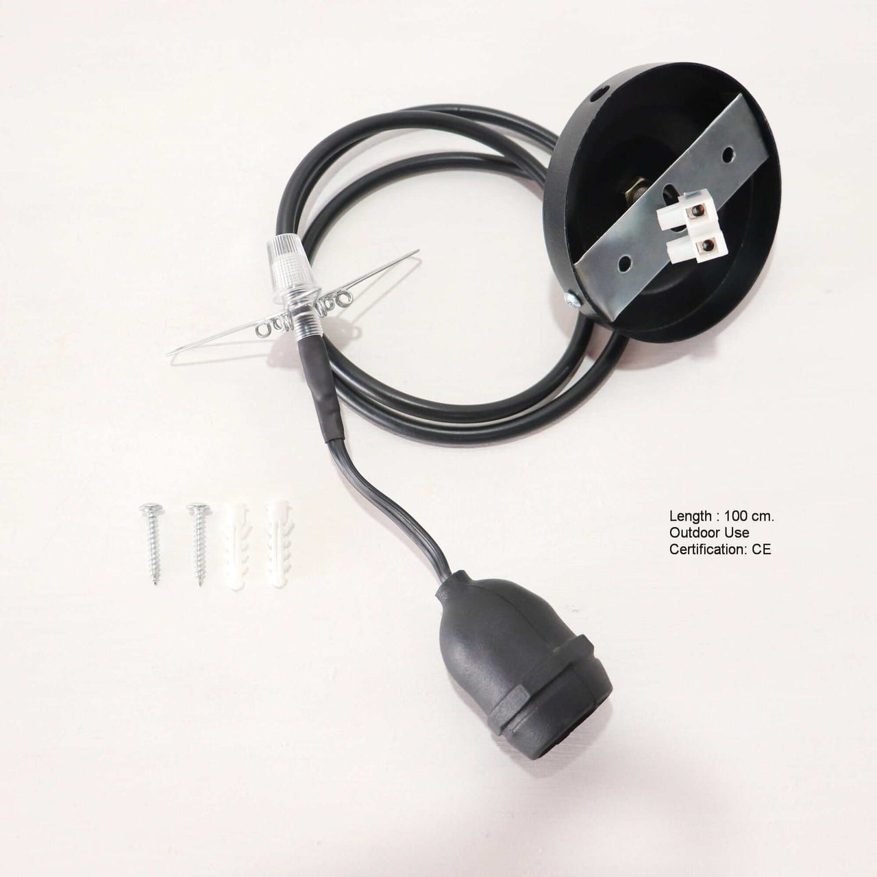 black cable set waterproof - Outdoor Cable Set for Pendant Light 100% Water Proof