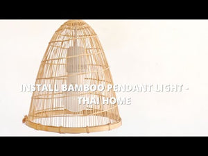 KON RA PAT - Lámpara colgante de bambú