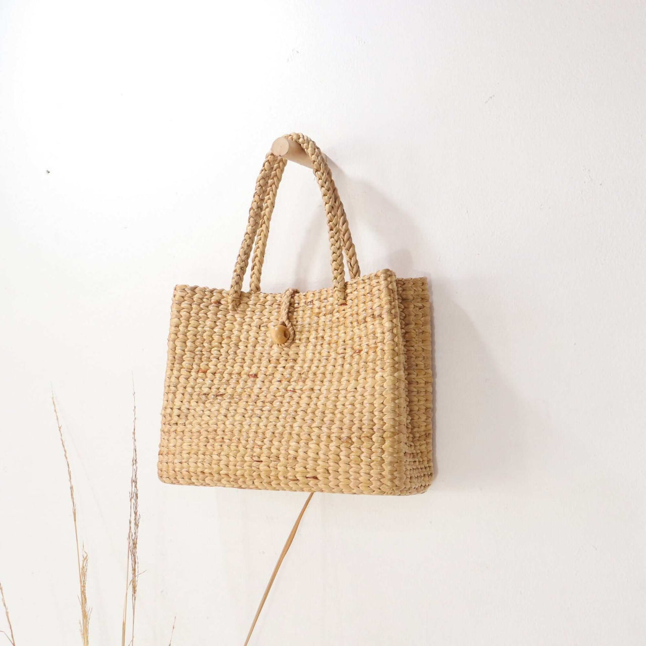 PRON PRAN - Shoulder Straw Bag