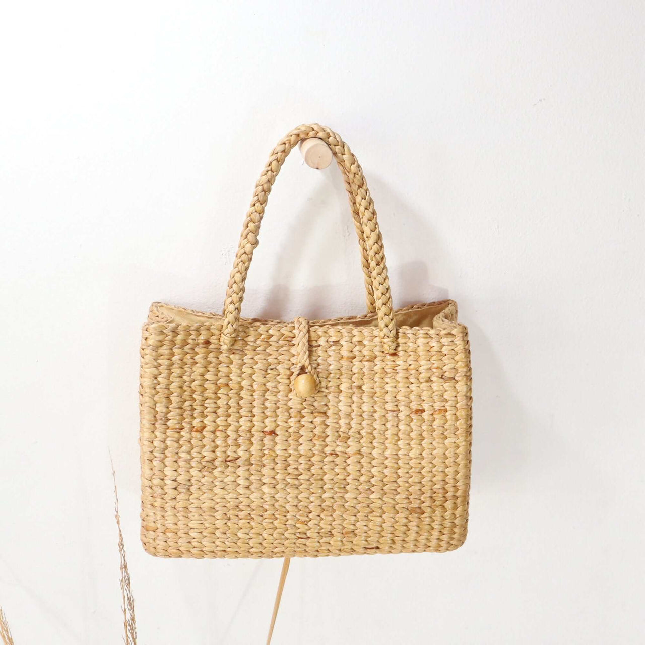 PRON PRAN - Shoulder Straw Bag