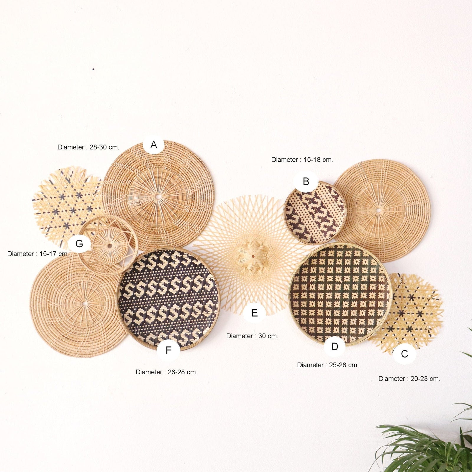 PU YI SA - Bamboo and Rattan Wall Art Décor
