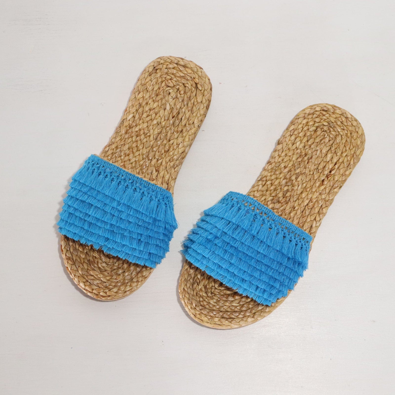 TEE RA TA - Straw shoe (Ocean blue)