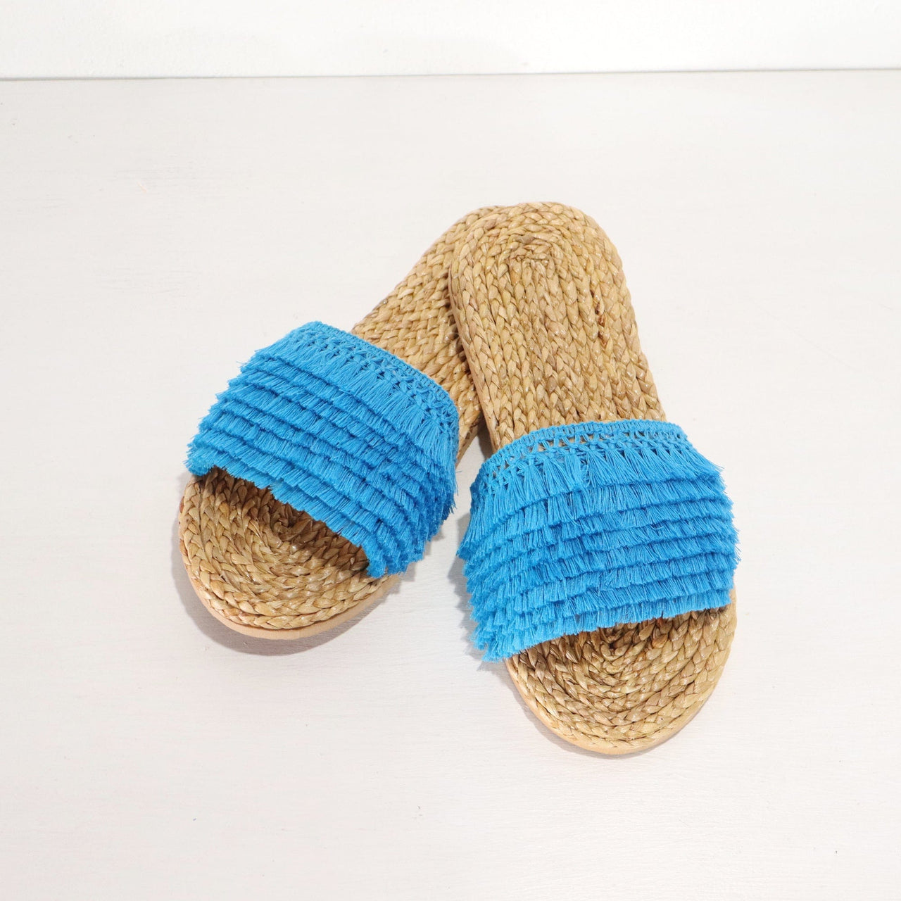 TEE RA TA - Straw shoe (Ocean blue)