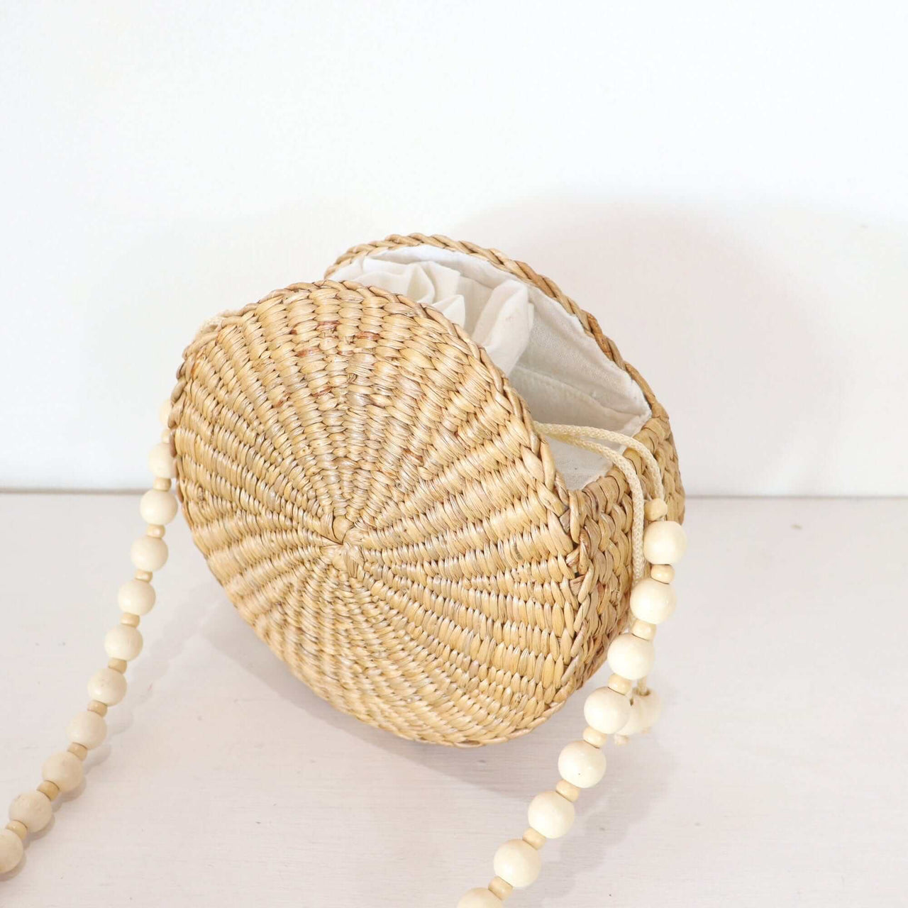 ALIYAH - Round Straw Basket Bag