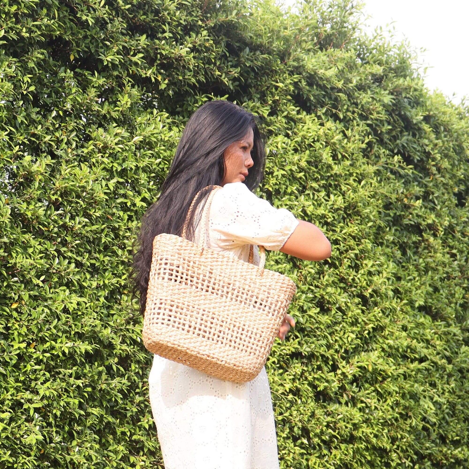 ALINDA - Straw French Basket Bag