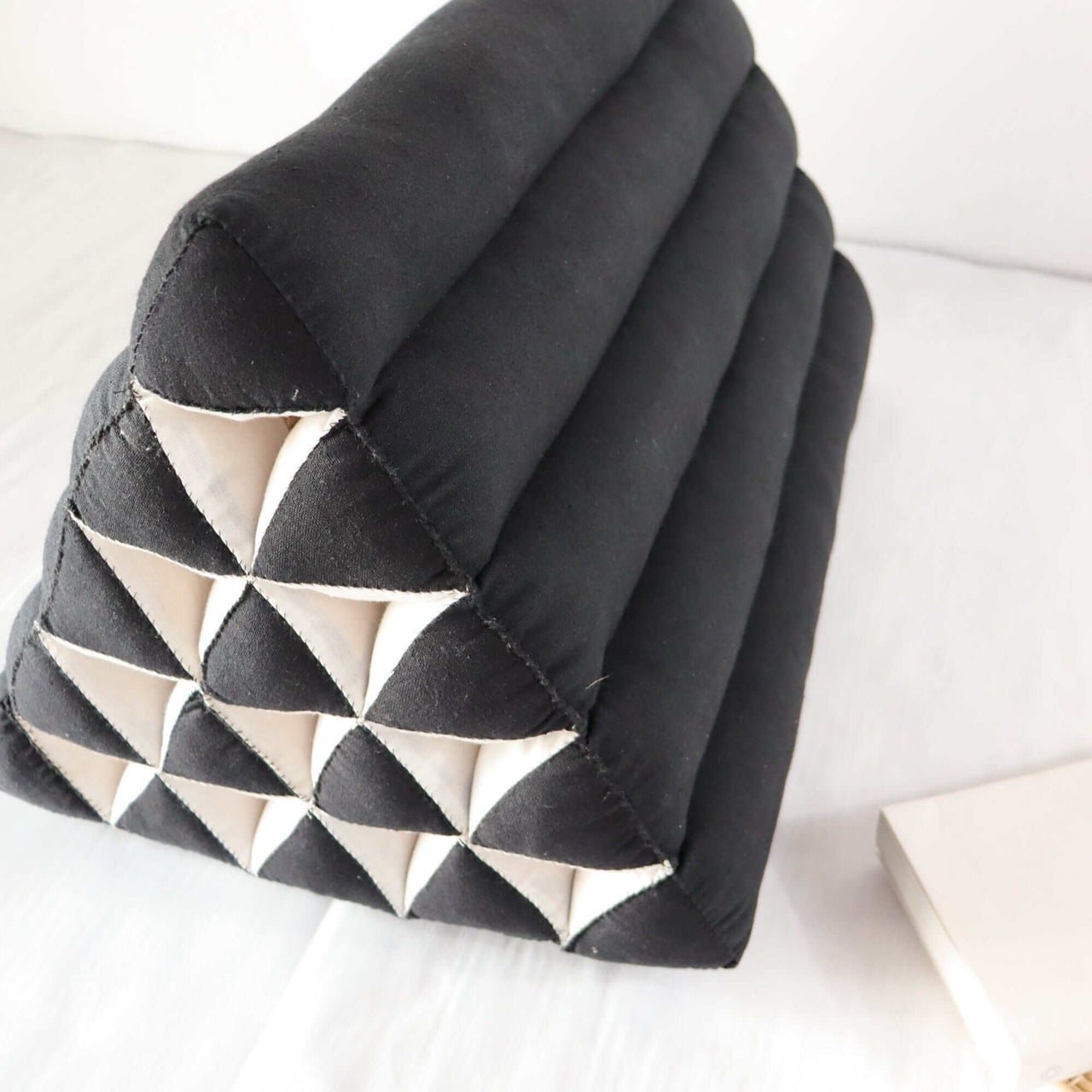 NA THA CHA - Thai Triangle Cushion (ฺBlack and White)