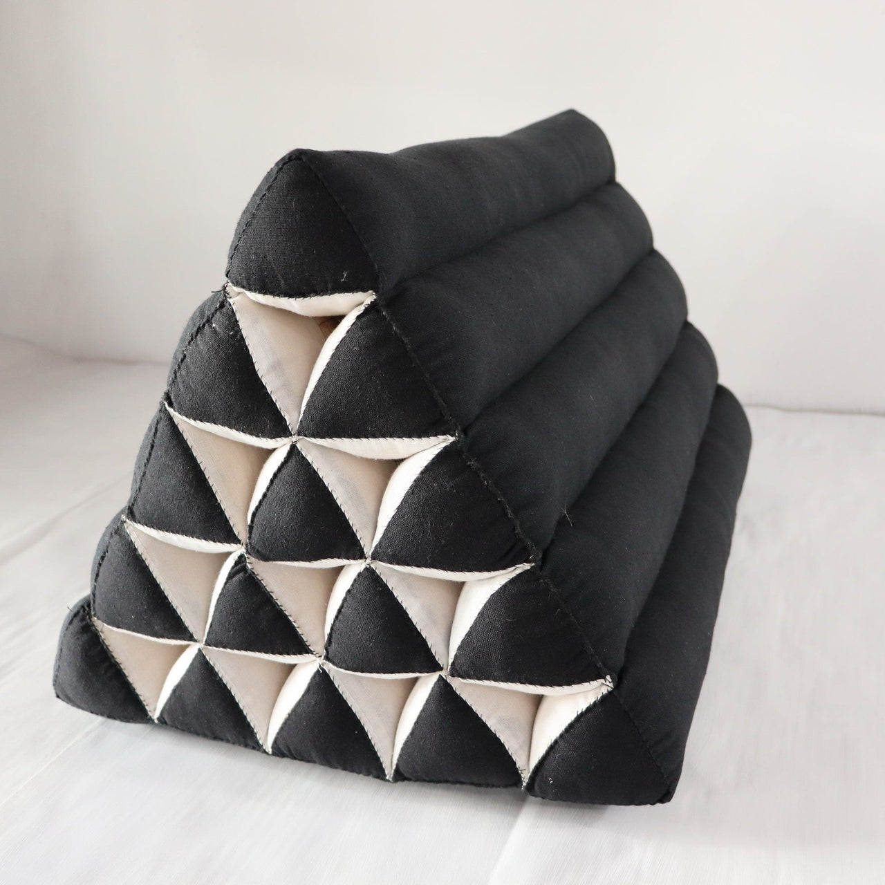 NA THA CHA - Thai Triangle Cushion (ฺBlack and White)