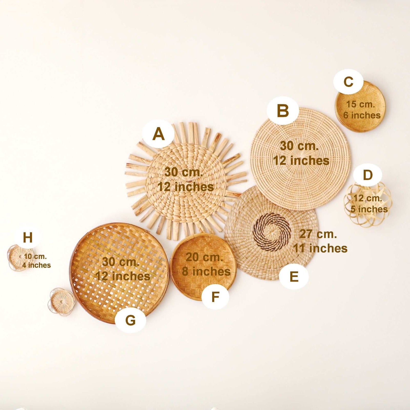 A PA - Boho Wall Art Décor Hanging (Set of 9)