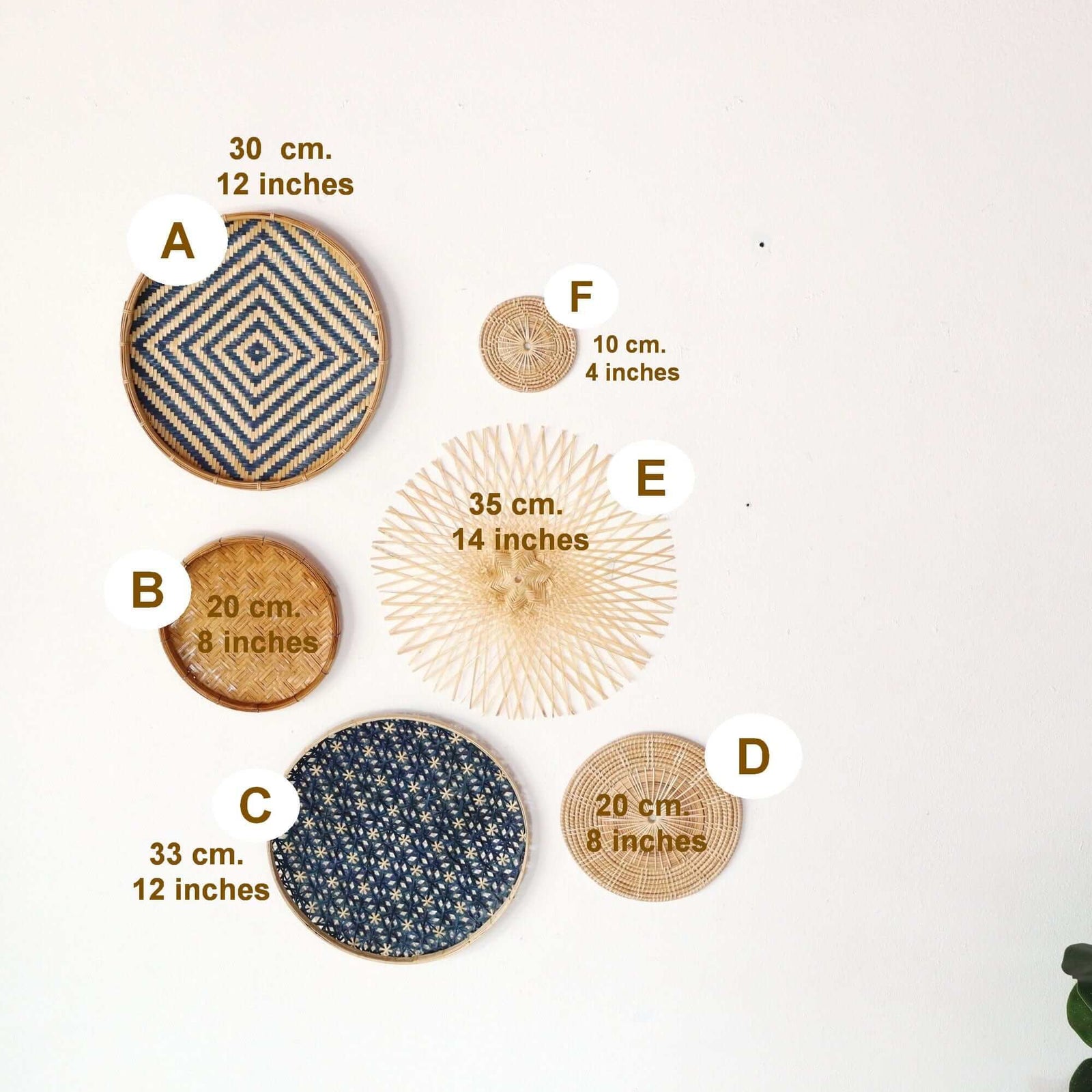 JONG LUCK - Wall Art Decor Hanging (Set of 6)