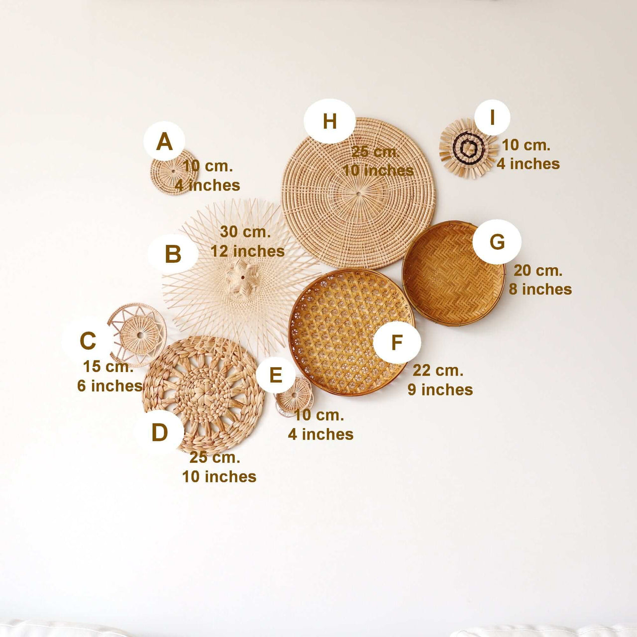 NON TI WAT - Wall Hanging Art Décor (Set of 9)