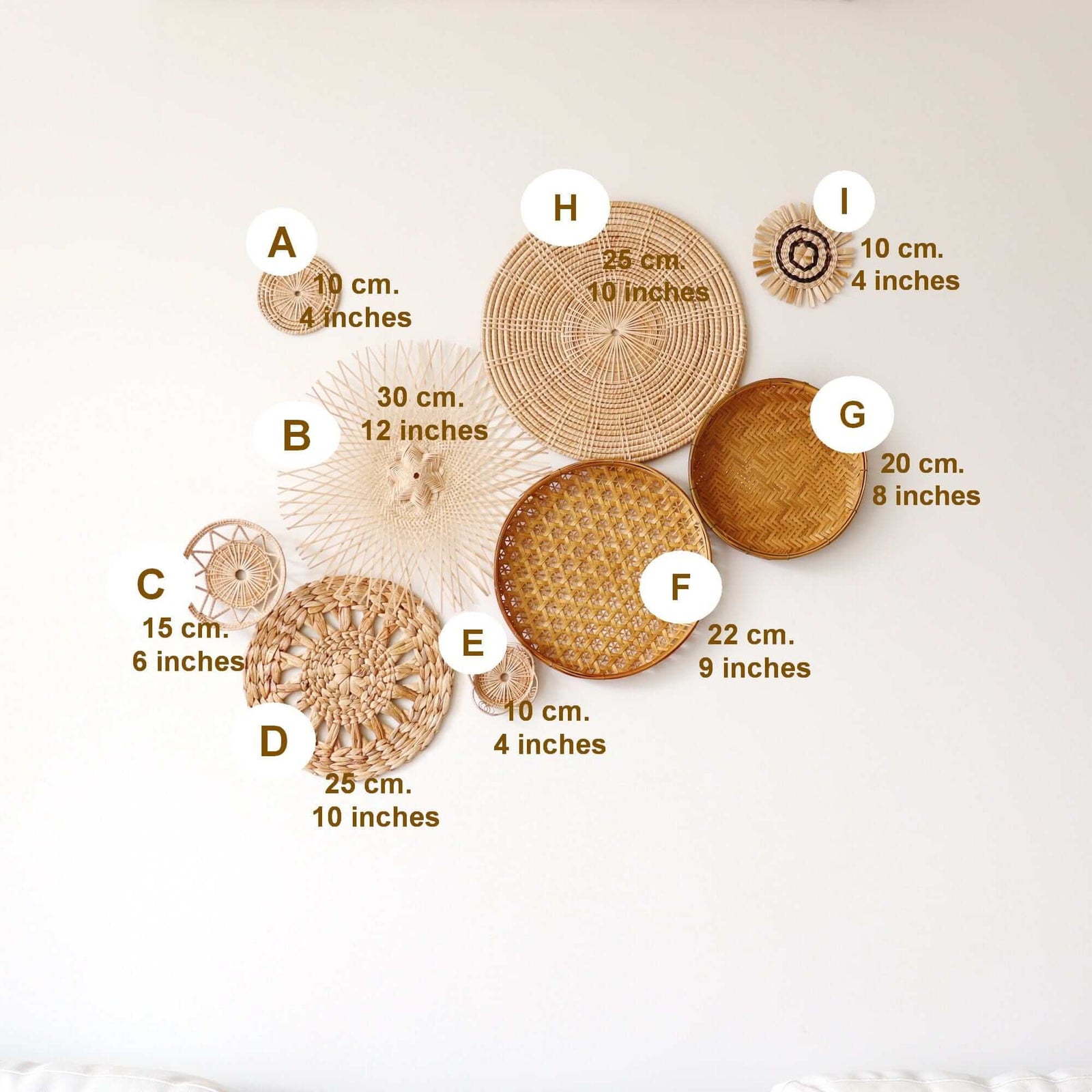 NON TI WAT - Wall Hanging Art Décor (Set of 9)