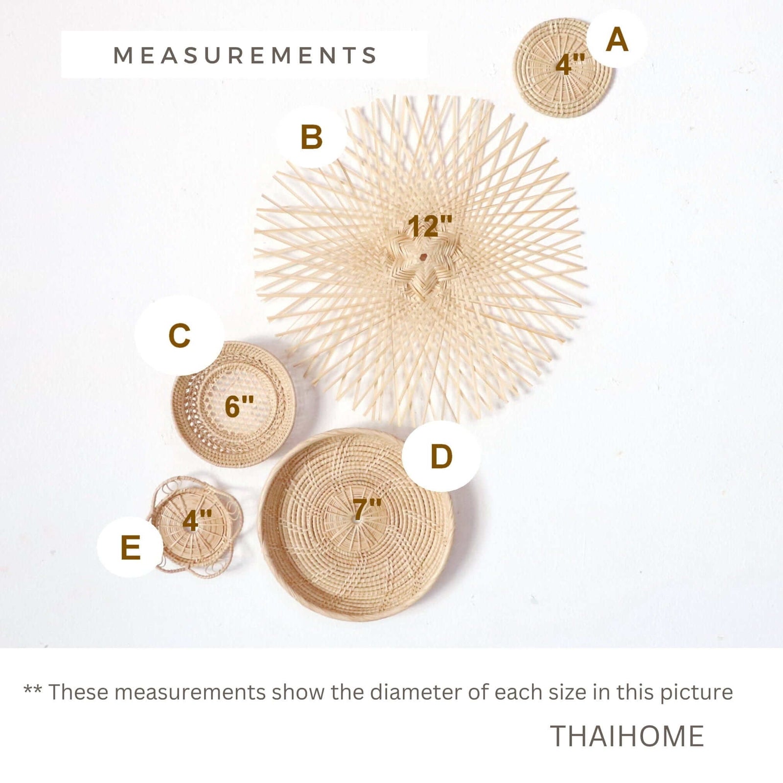 TA WAN - Wall Hanging Décor Set of 5