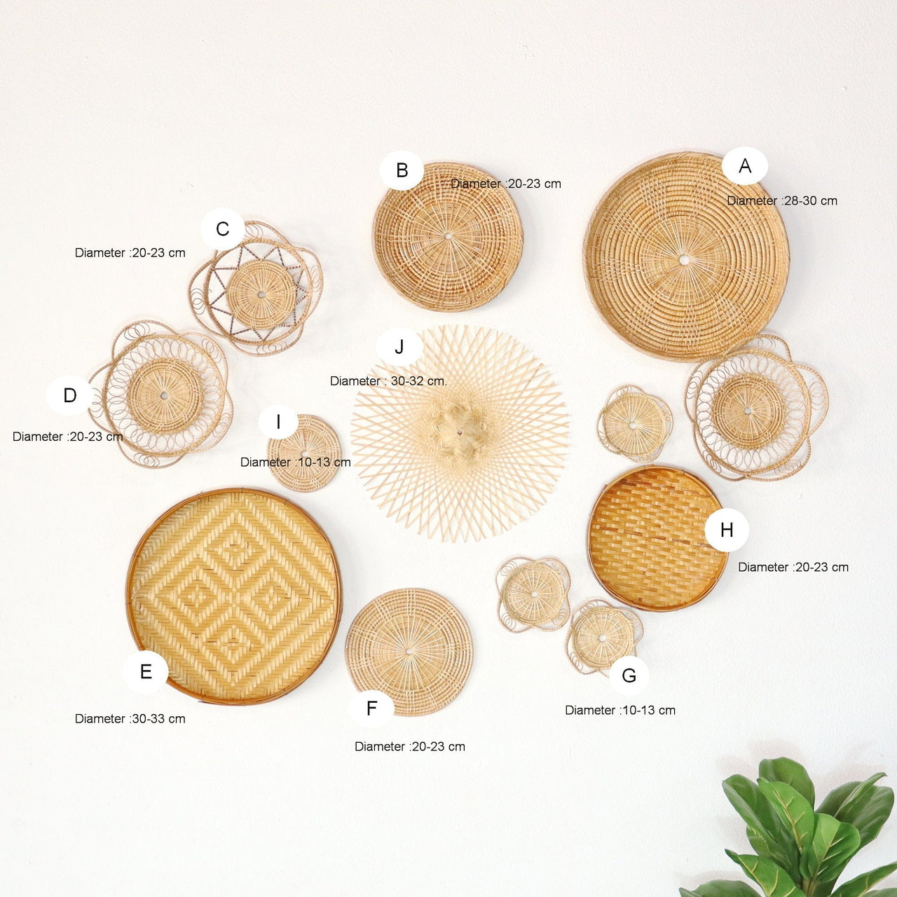 TI SA TA - Wall Hanging Décor Set of 13