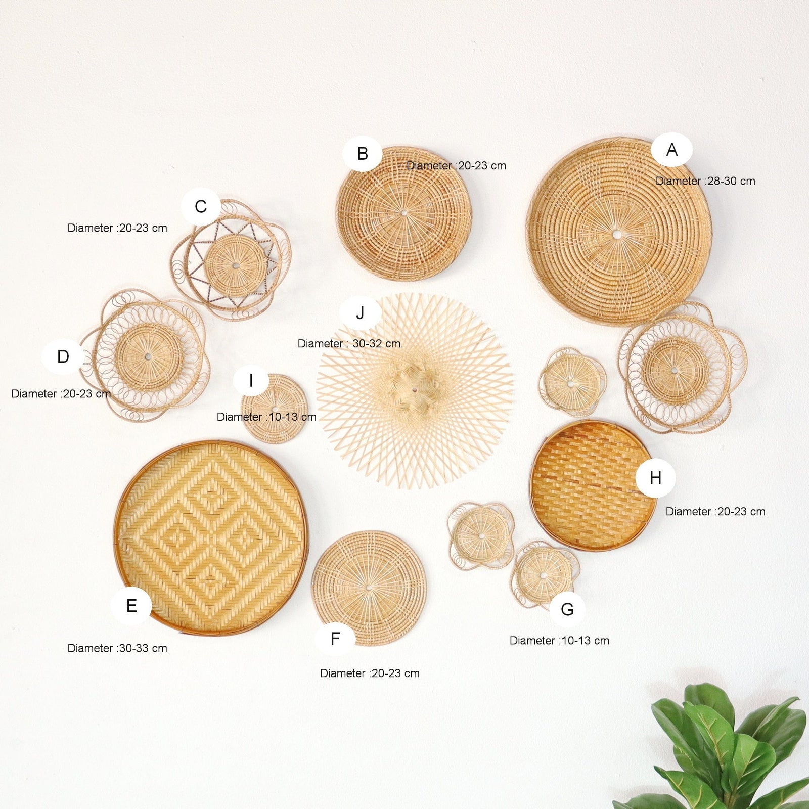 TI SA TA - Wall Hanging Décor Set of 13