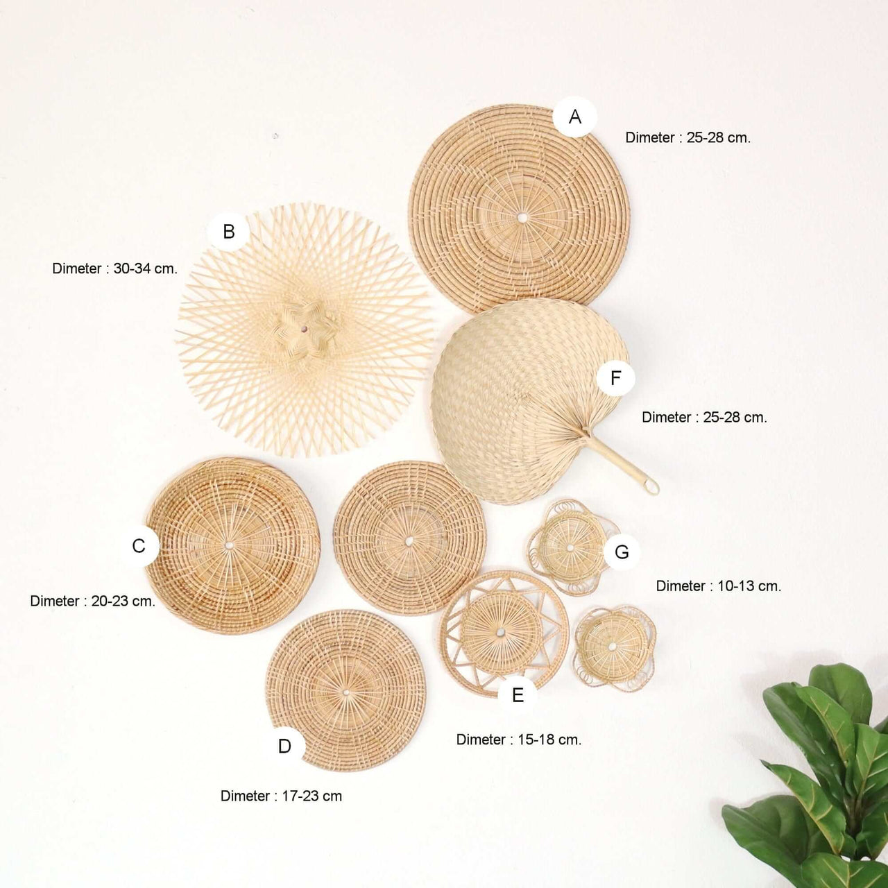 KA YA PA - Wall Hanging Decor Set of 9