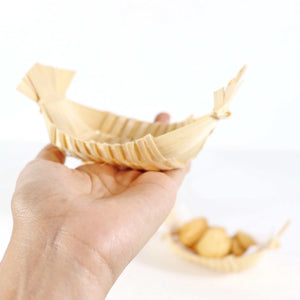 A SHI RA- Boat Bamboo Basket (Set of 12)