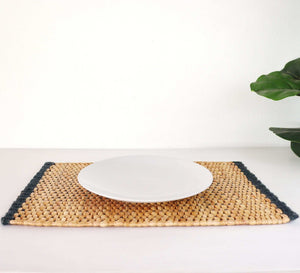 RA SI TA - Woven Boho Placemats (Dark Blue)