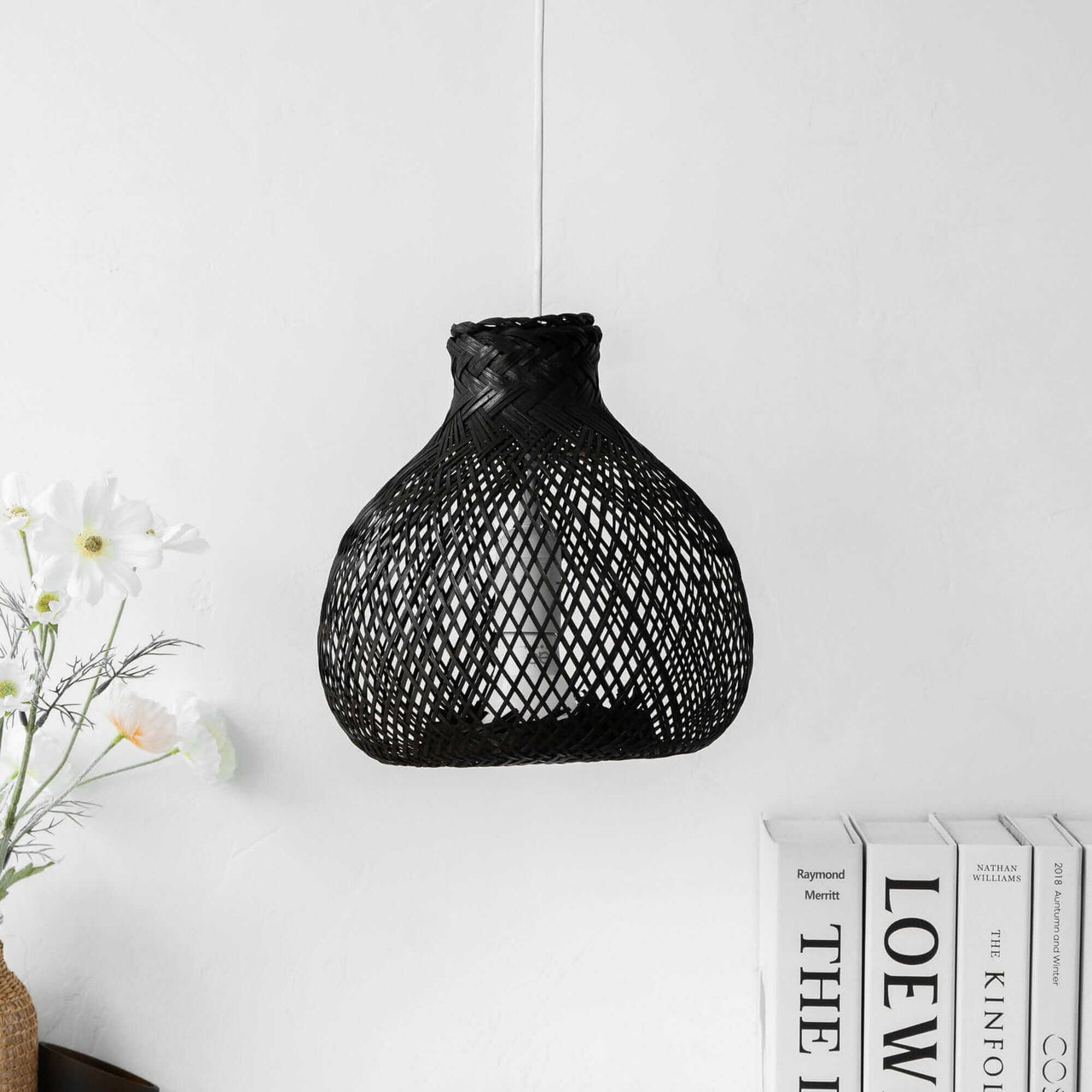 BLACK KUN YA NA - Bamboo Pendant Light Shade (10 - 11 Inches)
