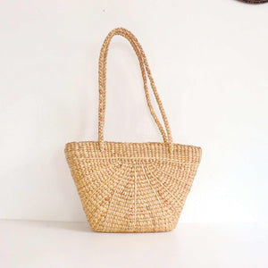 A RA Straw Basket Shoulder Bag - Effortless Summer Style with Sustainable Fashion