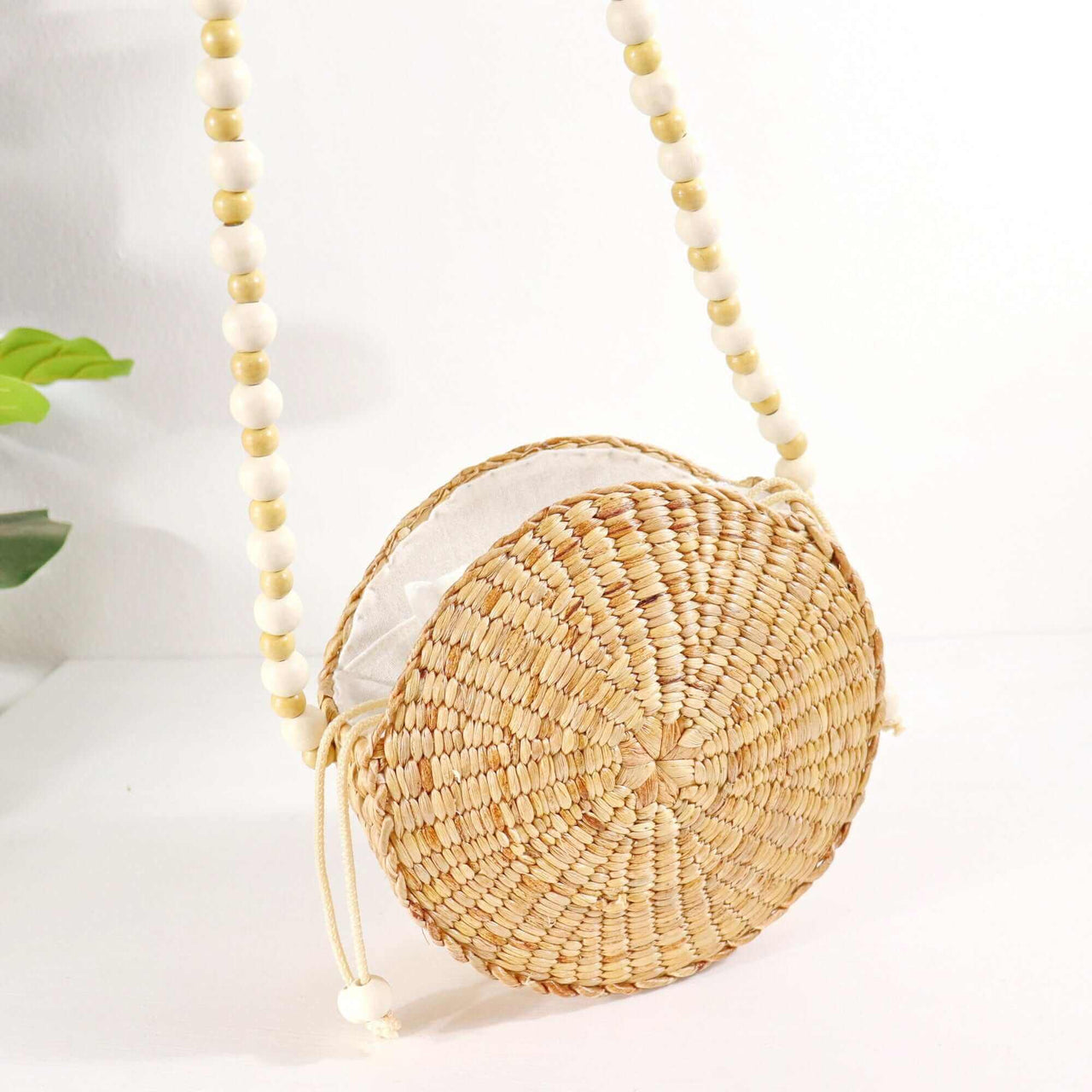 ALIYAH - Round Straw Basket Bag