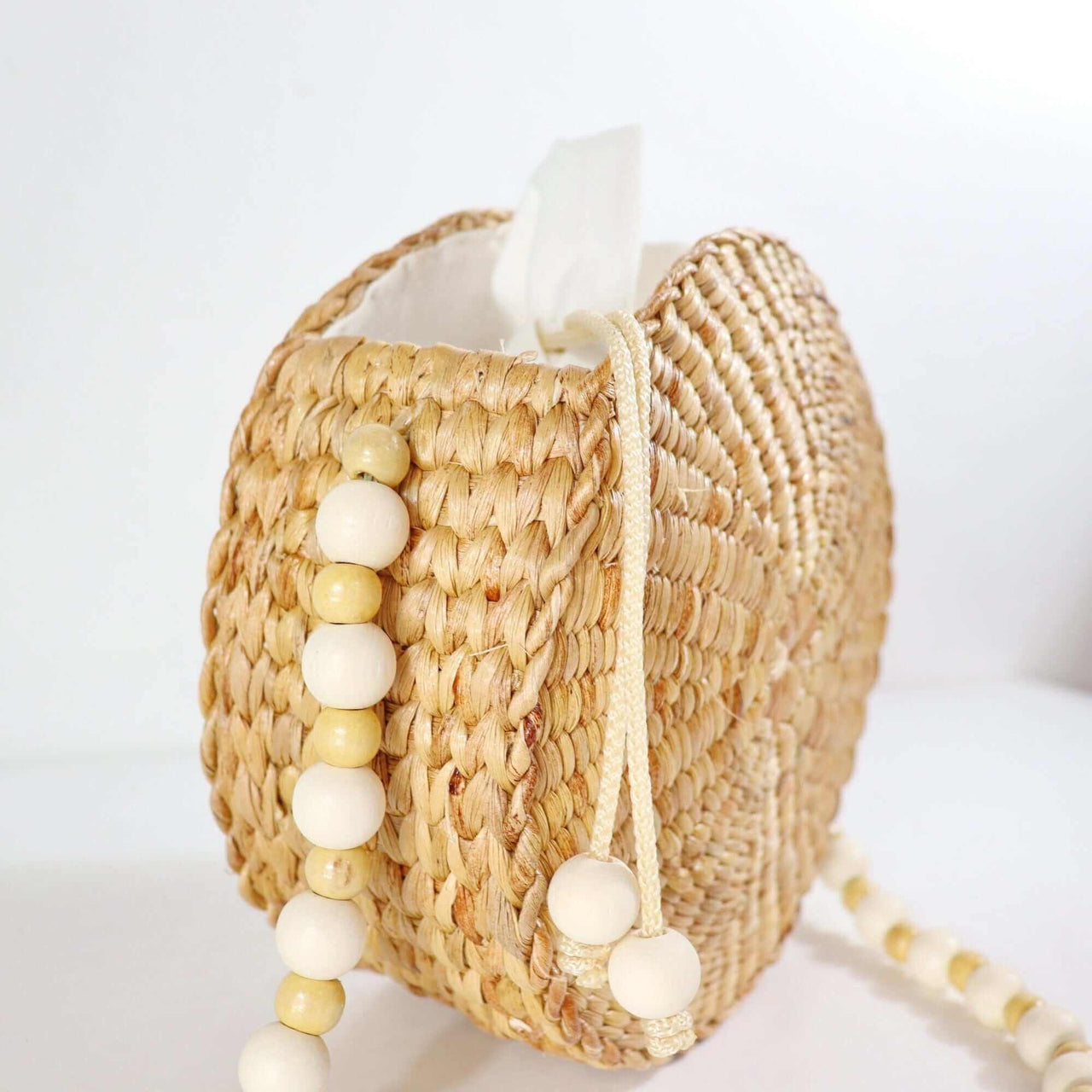 ALIYAH - Round Straw Basket Bag