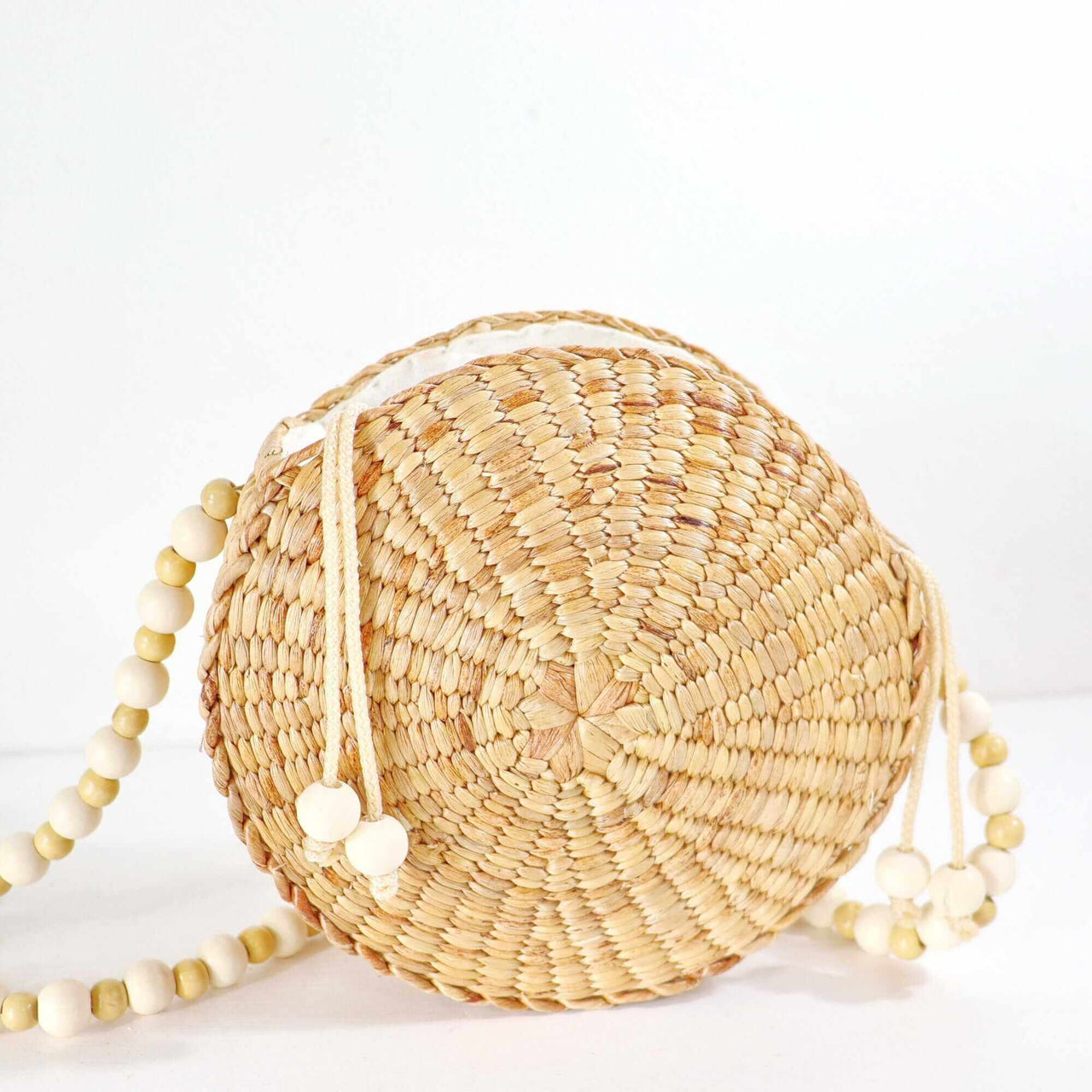 ALIYAH - Round Straw Basket Bag
