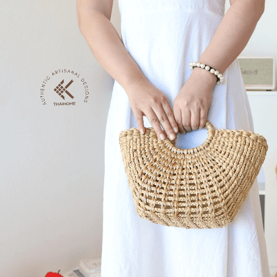 WA YU - Straw basket bag