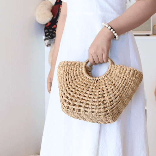 WA YU - Straw basket bag