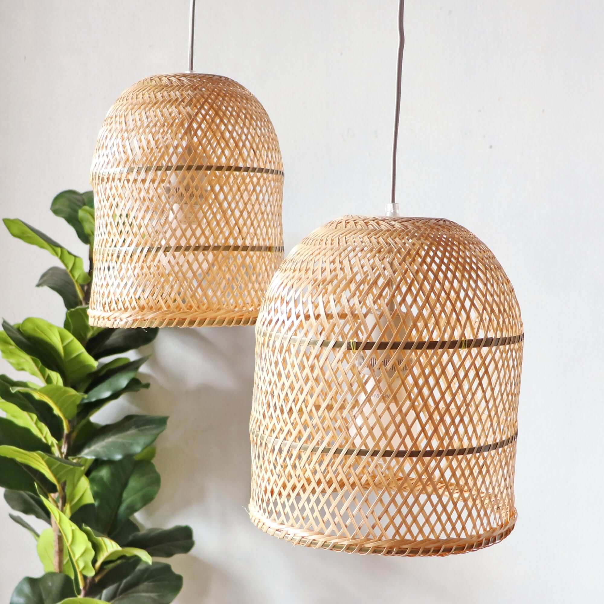 ARUN Bamboo Pendant Light Set - (Set of 3) Natural and Stylish