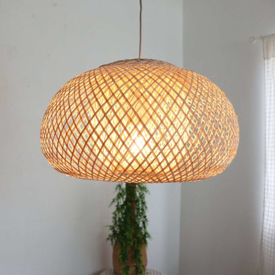 Woven Bamboo Pendant Lights