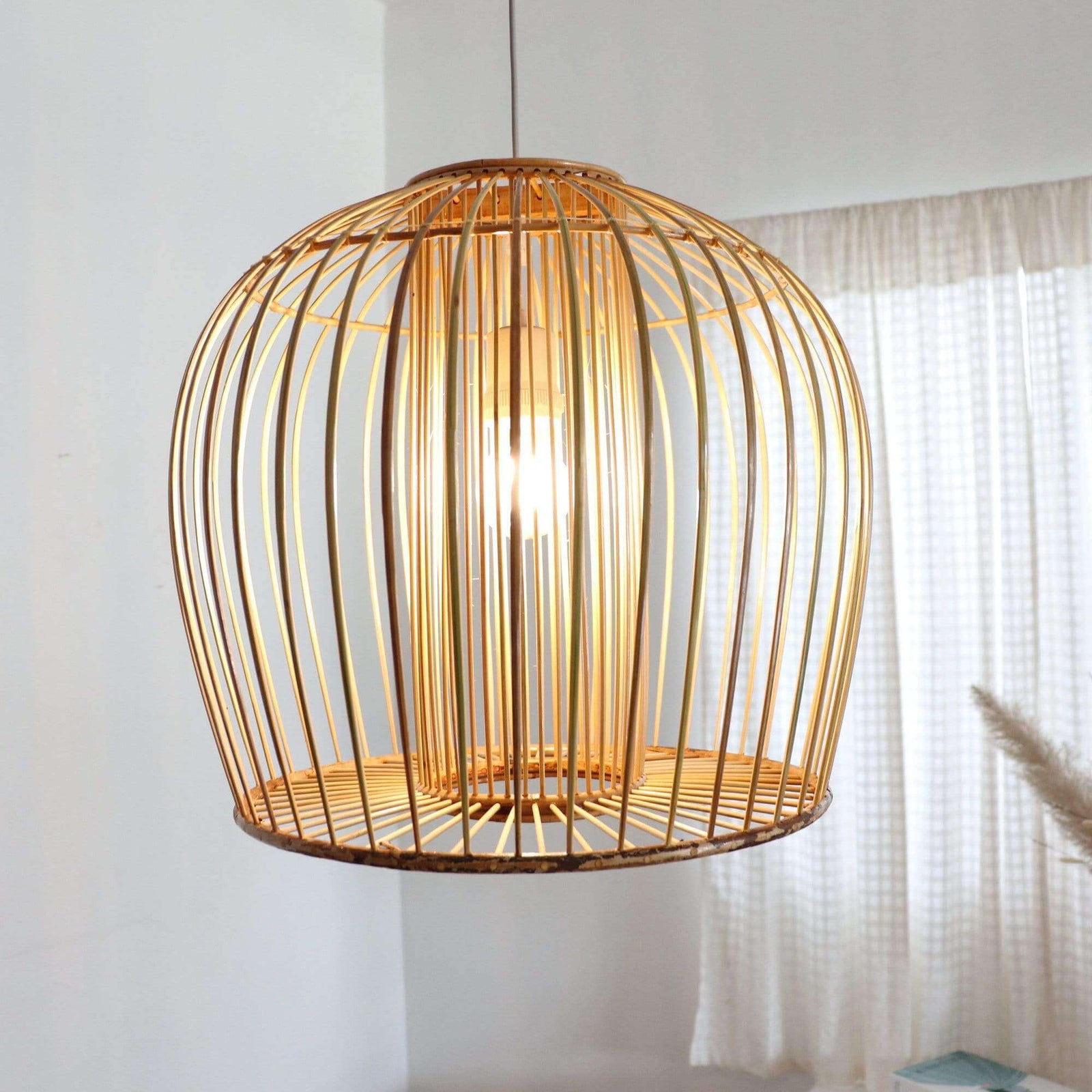 BOONTA - Bamboo Pendant Light Shade (10- 15 Inches)