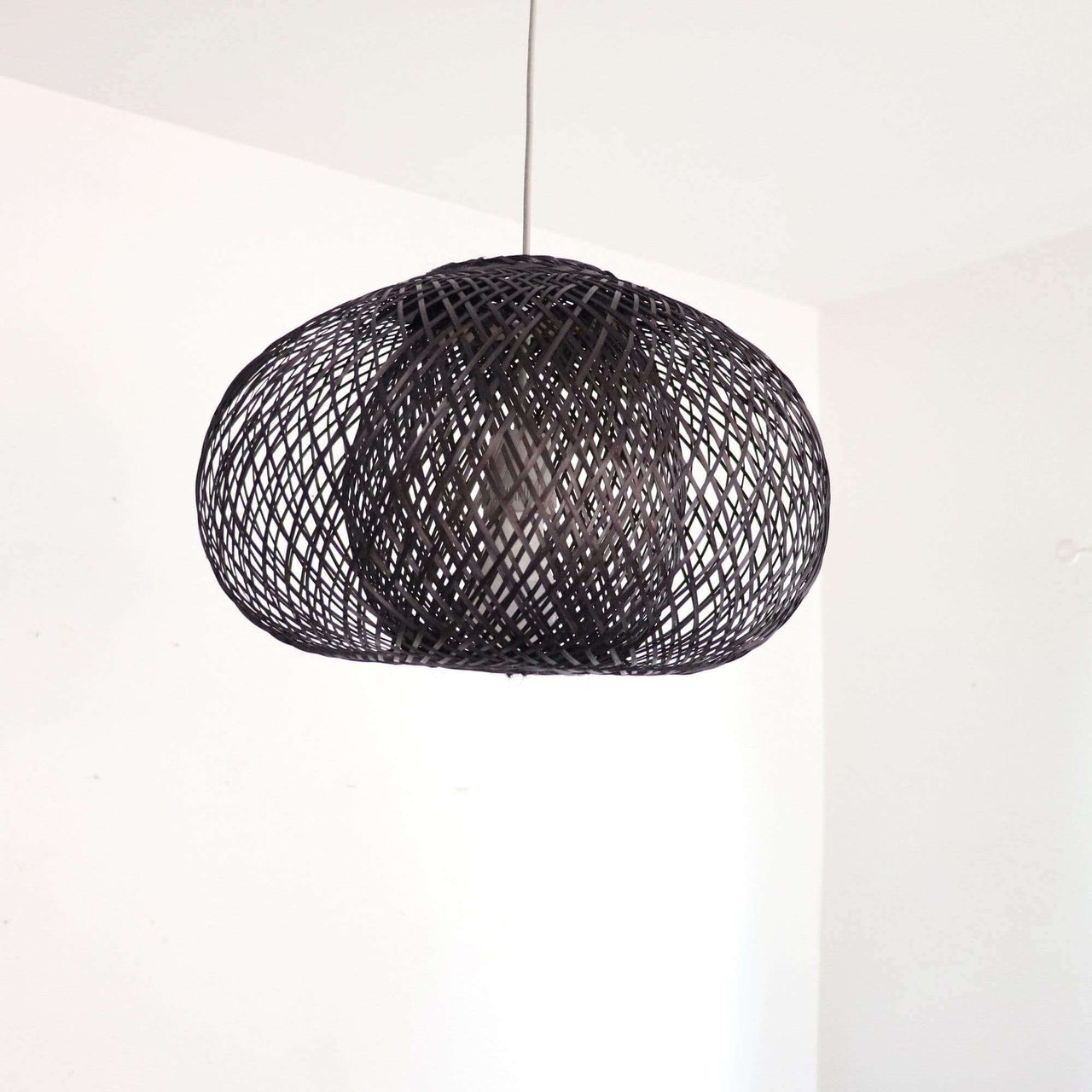 BLACK A WA - Black Bamboo Pendant Light Shade