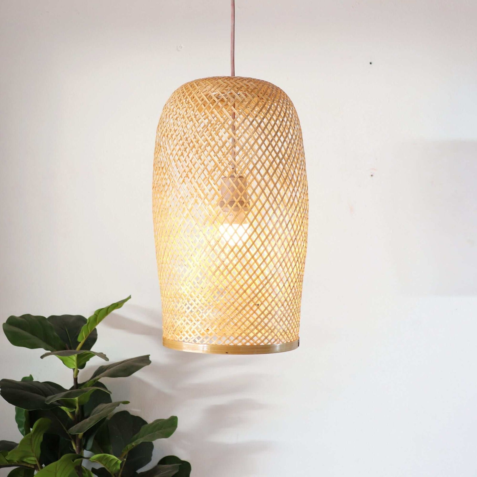 Round Bamboo Pendant Light Handmade Wooden Pendant Lamp Hanging Repurposed Fishing  Trap Basket, Hanging Natural Woven E27 Boho Rustic Lamp -  Canada